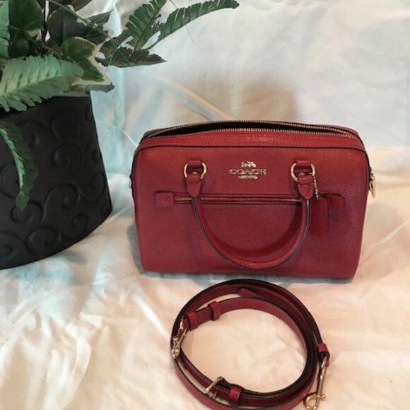 Coach Rowan Satchel Red (NWOT) 👜 - Picture 1 of 7
